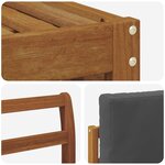 vidaXL Ensembles de canapés avec coussin 9 Pièces Naturel et Anthracite