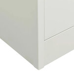 Armoire de bureau design moderne idéale rangement dossiers 90 x 40 x 180 cm en acier gris clair 02_0046807