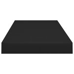 vidaXL Étagères murales flottantes 4 Pièces noir 60x23 5x3 8 cm MDF