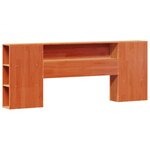 vidaXL Lit bibliothèque sans matelas cire marron 200x200 cm pin massif