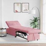 vidaXL Canapé-lit Rose 67 x 194 x 38 cm Velours