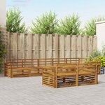 vidaXL Ensemble de canapés d'extérieur 8 Pièces Naturel