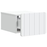 vidaXL Cabinet de chevet mural 2 Pièces Blanc 33 x 34 5 x 24 cm