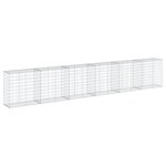 vidaXL Panier gabion avec couvercle 600x50x100 cm fer galvanisé