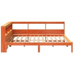 vidaXL Lit bibliothèque sans matelas cire marron 140x190 cm pin massif