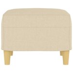 vidaXL Repose-pied Crème 60x50x41 cm Tissu