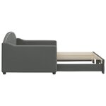 vidaXL Lit de jour avec lit gigogne gris foncé 90x190 cm tissu