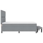 vidaXL Lit à ressorts avec matelas Gris clair 140 x 190 cm tissu