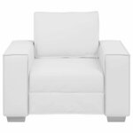 vidaXL Canapé Blanc 99 x 78 x 84 cm tissu