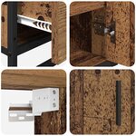 vidaXL Ensemble de mobilier de salle de bain 3 Pièces Bois Ancien