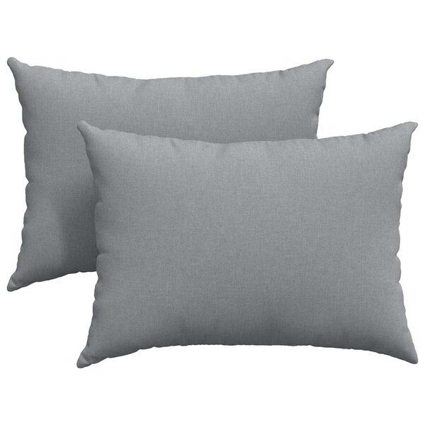 vidaXL Coussins de canapé 2 Pièces Gris clair 70 x 50 cm tissu