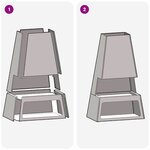 vidaXL Braise Noir 60 x 35 x 100 cm Acier