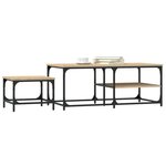 vidaXL Tables basses gigognes 2 Pièces chêne sonoma bois d'ingénierie
