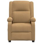 vidaXL Fauteuil électrique de massage Marron Velours