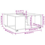 vidaXL Table basse chêne marron 80x80x40 cm bois d'ingénierie