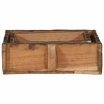 vidaXL Plateau 2 Pièces Marron 29 x 31 x 10 cm Bois Recyclé Solide