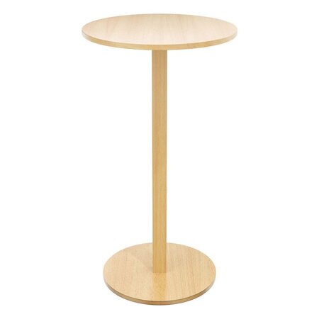 Table Mange Debout, diamètre 60 cm, plateau hêtre, pied bois massif vernis