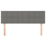 vidaXL Tête de lit à LED Gris foncé 144x5x78/88 cm Tissu