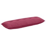 vidaXL Coussin de Dos Bordeaux 140 x 50 cm Tissu en velours côtelé