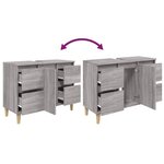 vidaXL Meuble d'évier sonoma gris 80x33x60 cm bois d'ingénierie