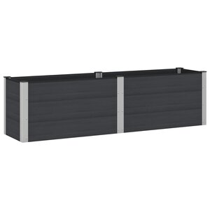 vidaXL Jardinière surélevée Noir 200 x 50 x 54 cm