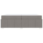 vidaXL Cadre de lit avec matelas Taupe 200 x 200 cm tissu