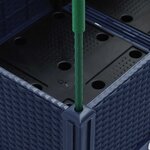 vidaXL Jardinière avec treillis bleu gris 80x40x142 5 cm PP