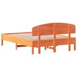 vidaXL Cadre de lit sans matelas cire marron 120x190cm bois pin massif
