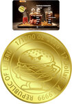 Monnaie BURGER 1/1000 Oz Or 12$ Liberia 2026 (PRÉCOMMANDE)