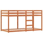 vidaXL Lit superposé avec rideaux rose 90x200 cm bois pin massif