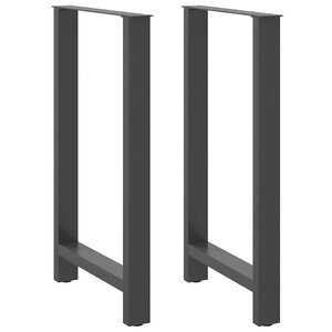 vidaXL Pieds de table de bar Anthracite 2 pièces 60 x (100-101) cm Acier