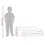 vidaXL Canapé pour enfants bleu 70x45x30 cm velours