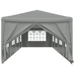 vidaXL Tente de fête 1200 x 300 x 255 cm Gris clair PE et acier