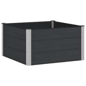 vidaXL Jardinière surélevée Noir 100 x 100 x 54 cm WPC et Aluminium