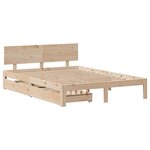 vidaXL Cadre de lit avec tiroirs sans matelas 135x190 cm