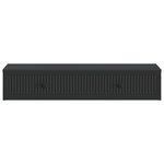 vidaXL Table d'appoint murale Noir 87 5 x 34 5 x 17 cm