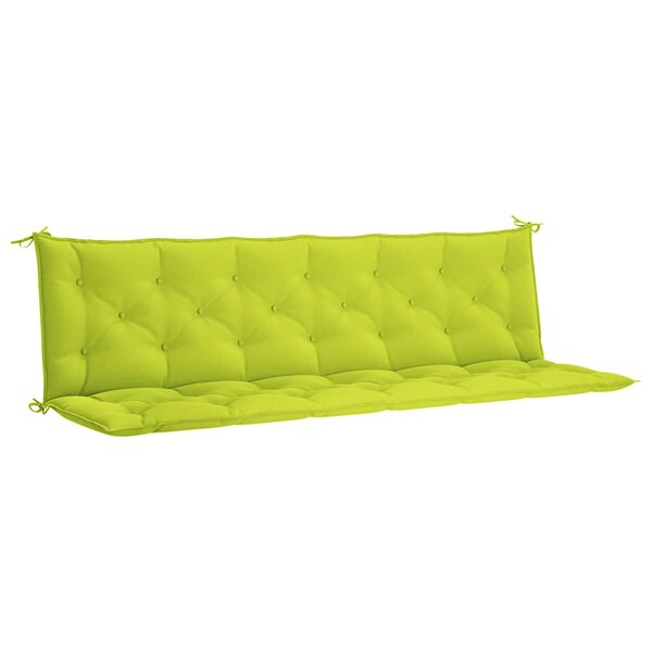 vidaXL Coussin de banc de jardin vert vif 200x(50+50)x7cm tissu oxford