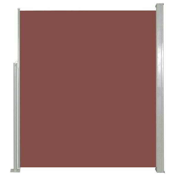 vidaXL Auvent latéral rétractable de patio 100x500 cm Marron