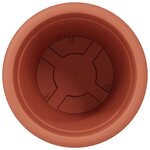 vidaXL Pot à fleurs rond 24 Pièces Rouge brique Ø 34 x 28 cm Plastique