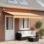 vidaXL Auvent rétractable électrique Sable 100  Polyester et Aluminium