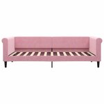 vidaXL Lit de jour avec lit gigogne rose 90x200 cm velours