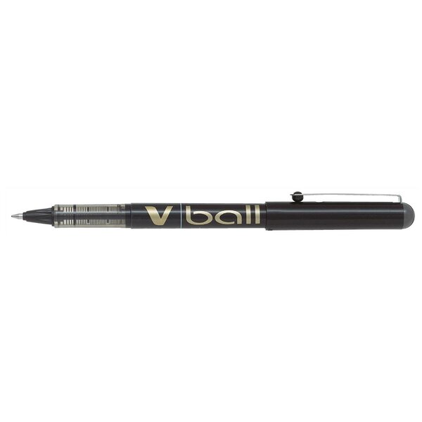 Stylo roller V Ball VB7 encre liquide Pointe métal Moyenne Noir x 12 PILOT