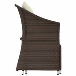 vidaXL Salon de jardin 2 Pièces avec coussins Marron Résine tressée