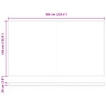 vidaXL Auvent rétractable à rayures rouges et blanches 600x350 cm