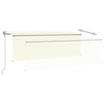 vidaXL Auvent automatique rétractable avec store 4x3 m Crème