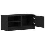 Meuble TV vidaXL Noir Chêne 80x35x36 5 cm Bois aggloméré