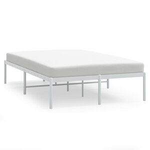 vidaXL Cadre de lit métal sans matelas blanc 120x200 cm