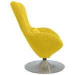vidaXL Fauteuil œuf Jaune 63 x 73 x 90 cm Velours