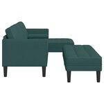 vidaXL Ensemble de canapé 2 pièces avec coussins en tissu vert foncé