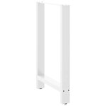 vidaXL Pieds de table de bar Blanc 2 pièces 60 x (90-91) cm Acier